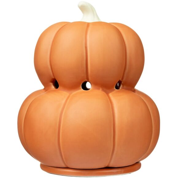 Stacked Pumpkins Ceramic Wax Warmer Fall Autumn Holiday Decor 7-inch Gift NEW - Picture 2 of 6